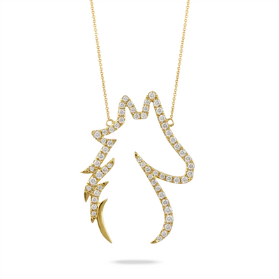 csv_image Doves Necklace in Yellow Gold containing Diamond N9964