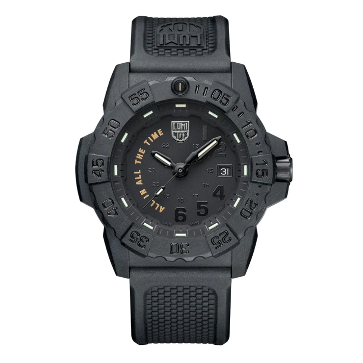 Luminox Navy SEAL Chronograph 3580 Series Blackout Rubber Strap