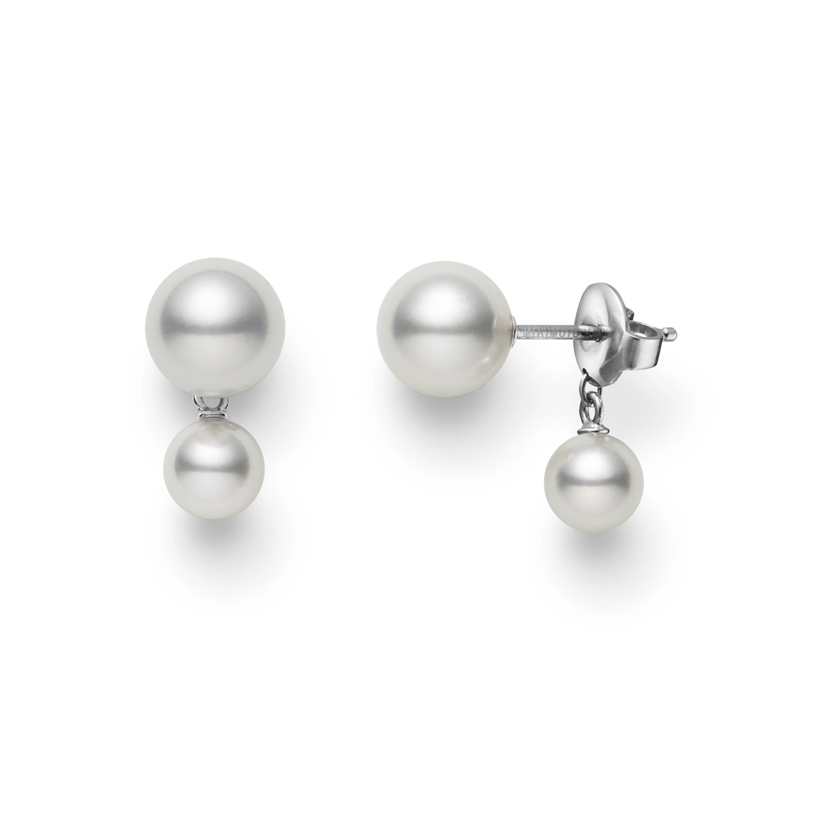 Mikimoto 18K White Gold Cultured Akoya Pearl Earrings – Meierotto 