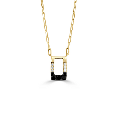 csv_image Frederic Sage Necklace in Yellow Gold containing Black diamond, Multi-gemstone, Diamond P3621KW-4-YG