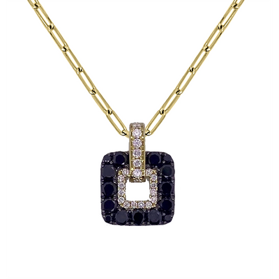 csv_image Frederic Sage Necklace in Yellow Gold containing Black diamond, Multi-gemstone, Diamond P3992MPC-4KWY