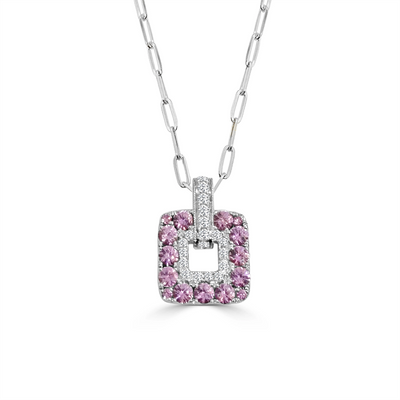 csv_image Frederic Sage Necklace in White Gold containing Other, Multi-gemstone, Diamond P3992PSA-MPC4W