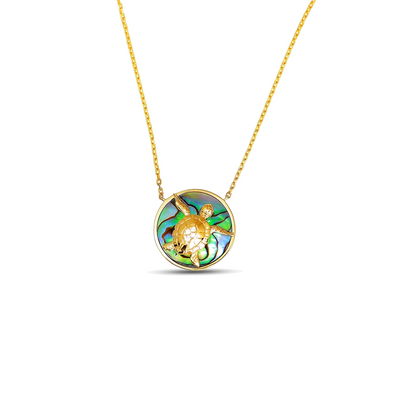 csv_image Frederic Sage Necklace in Yellow Gold containing Other, Multi-gemstone, Diamond P3165A-4-YAL