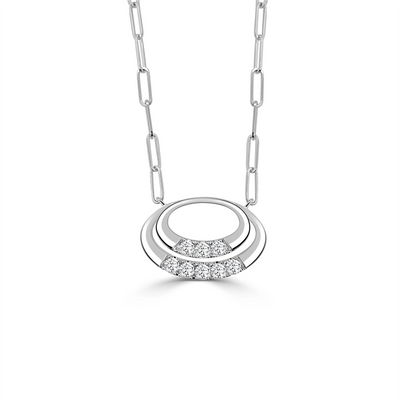 csv_image Frederic Sage Necklace in White Gold containing Diamond P3211PC-4W
