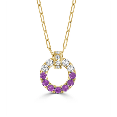csv_image Frederic Sage Necklace in Yellow Gold containing Other, Multi-gemstone, Diamond P3257MPC-4YPSAW