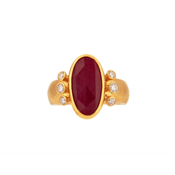 Gurhan Rings in Yellow Gold containing Multi-gemstone, Diamond, Ruby OKR-YG-RU-18184-75