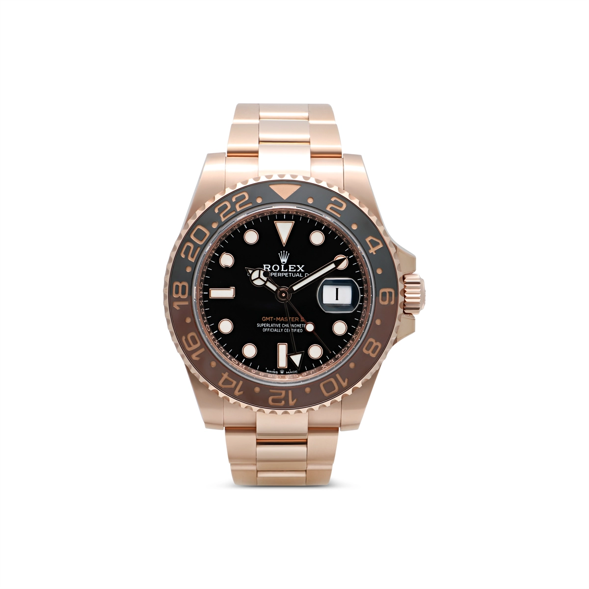 Rolex GMT-Master II 18K Everose Black Dial 40mm (Preowned)