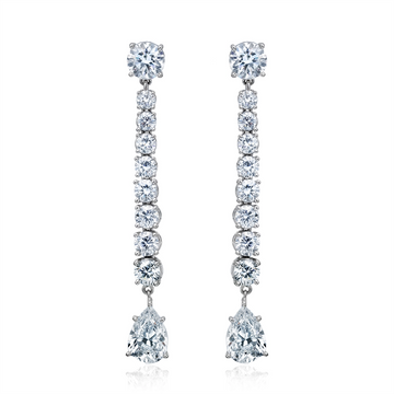 Earrings Earrings in Platinum/Palladium containing Diamond 449173
