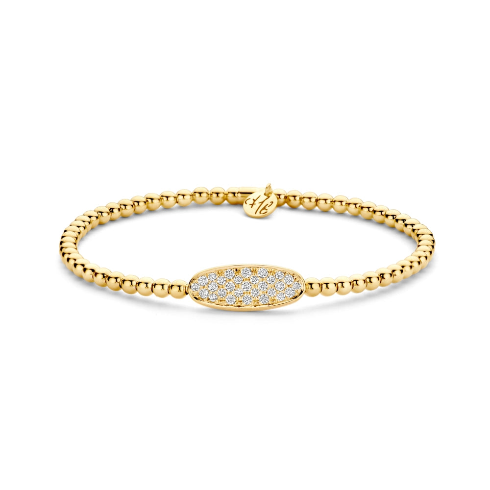 Hulchi Belluni 18K Yellow Gold Tresore Diamond Bracelet