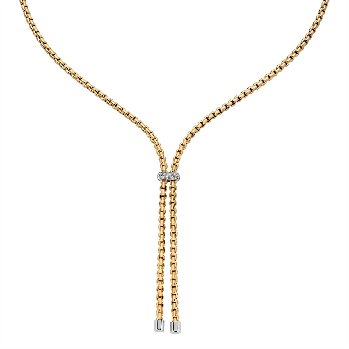 Fope 18K Yellow and White Gold Eka Collection Diamond Lariat