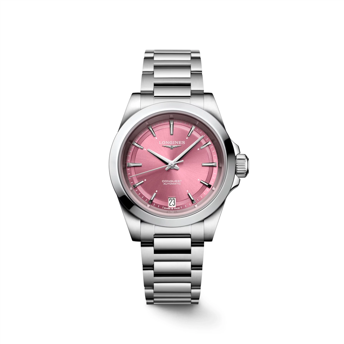 Longines Conquest 34mm Pink Dial – Meierotto Jewelers