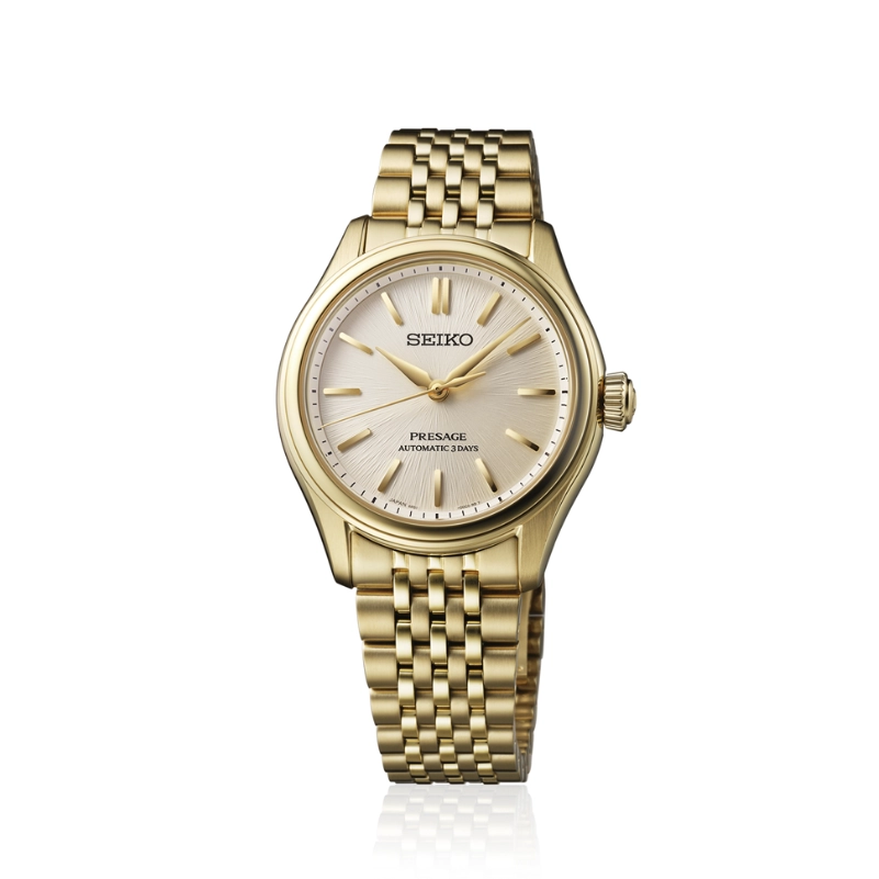 Seiko Presage Luxe 36mm Automatic Yellow Gold PVD – Meierotto Jewelers