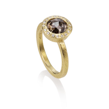 Todd Reed Rings in Yellow Gold containing Other, Multi-gemstone, Diamond TRDR481-18KY-R14