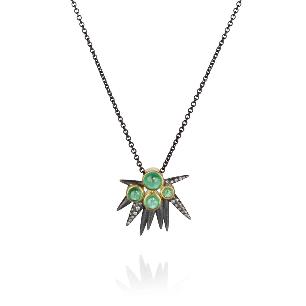 Todd Reed Necklaces in Mixed Metals containing Multi-gemstone, Diamond, Emerald TRDN1000-WH-2
