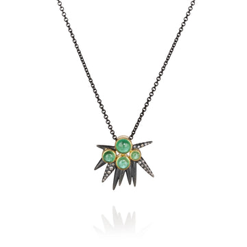 Todd Reed Necklaces in Mixed Metals containing Multi-gemstone, Diamond, Emerald TRDN1000-WH-2