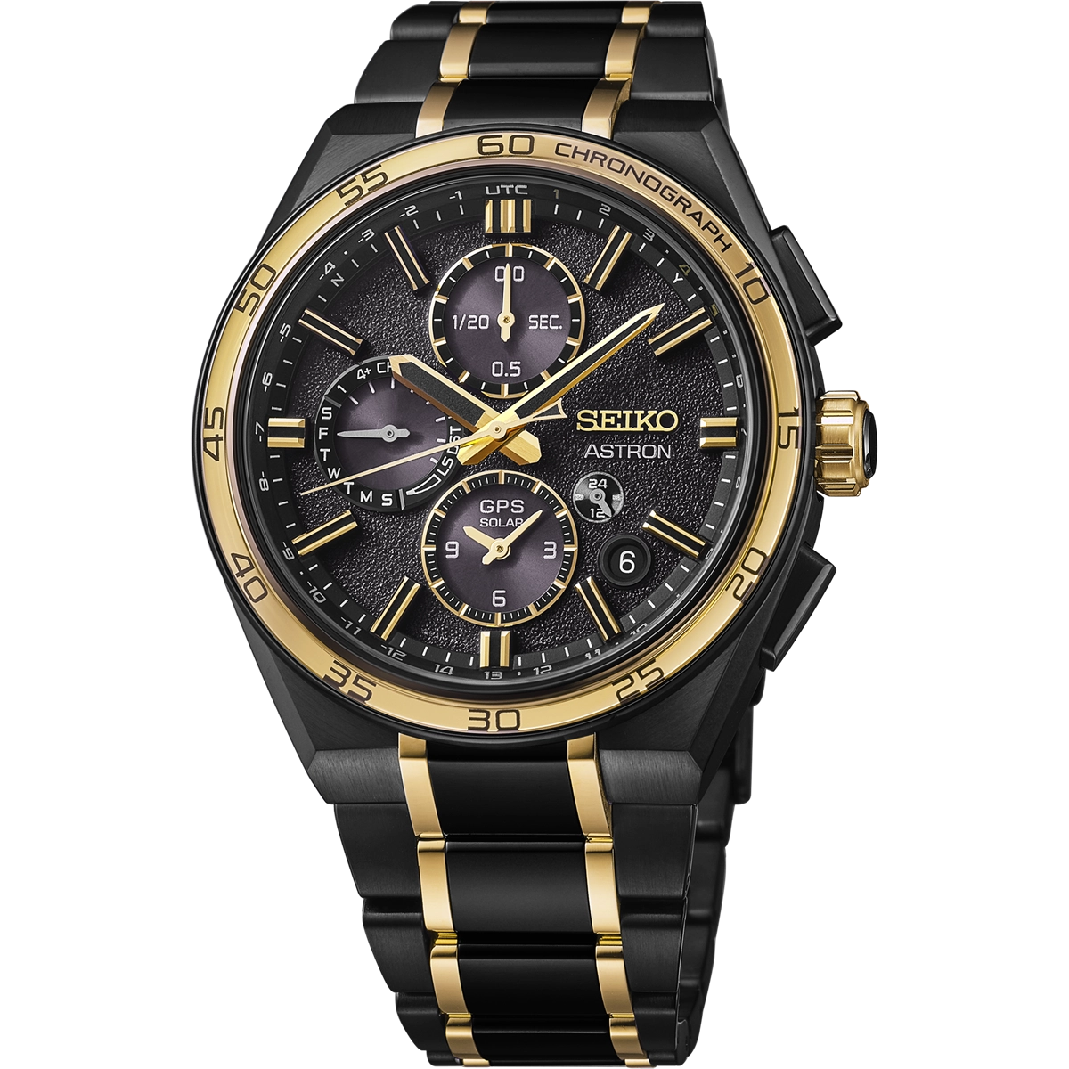 M*i様 SEIKO　ASTRON GPS ソーラー 腕時計 黒＆ゴールド Seiko Astron GPS Solar Dual-Time Chronograph 145th Anniversary