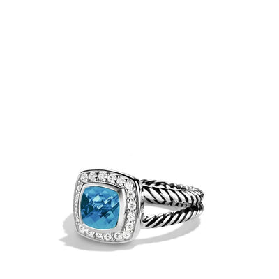 csv_image David Yurman Ring in Silver containing Blue topaz , Multi-gemstone, Diamond R07443DSSABTDI6