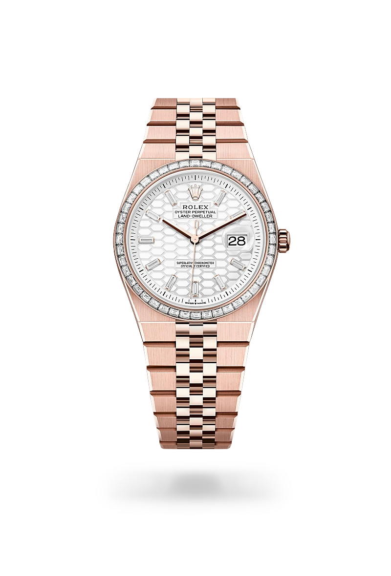 Rolex Land-Dweller in 18 kt Everose gold, M127285TBR-0002 - Meierotto Jewelers