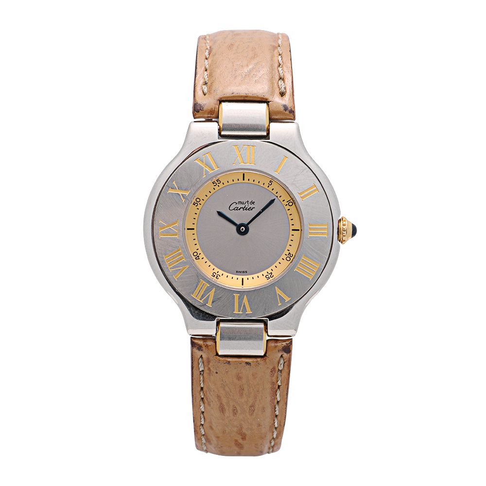 Cartier Must de Cartier 21 Ladies Stainless Steel Leather 1330