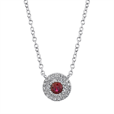 csv_image Necklaces Necklace in White Gold containing Multi-gemstone, Diamond, Ruby 399514