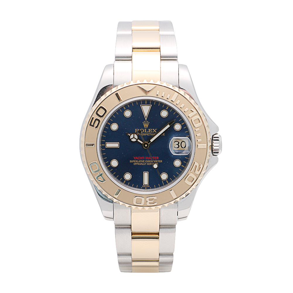 Rolex Yacht-Master Midsize SS/YG Blue Dial Oyster Bracelet 35mm Automatic (Preowned)