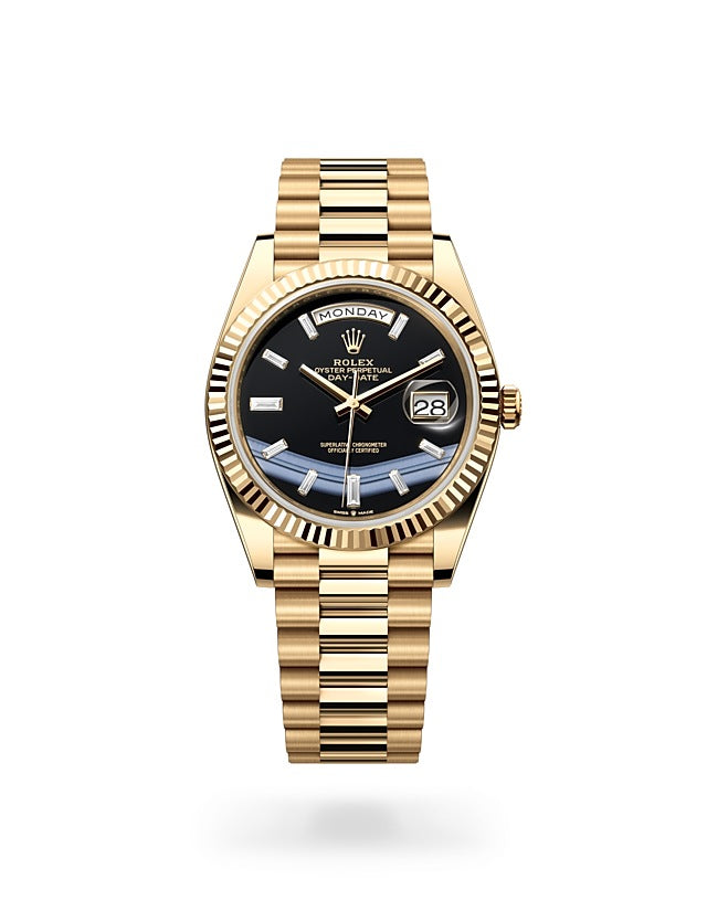 Rolex Datejust Black Dial Half Gold - Onyx Store