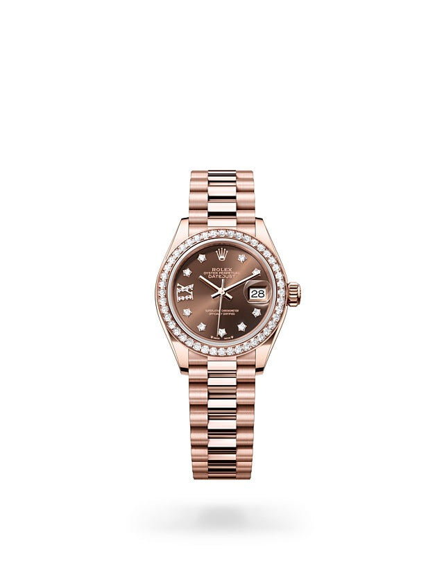 Rolex datejust lady rose on sale gold