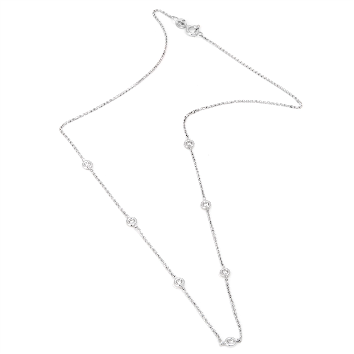 Necklaces Necklaces in White Gold containing Diamond 105