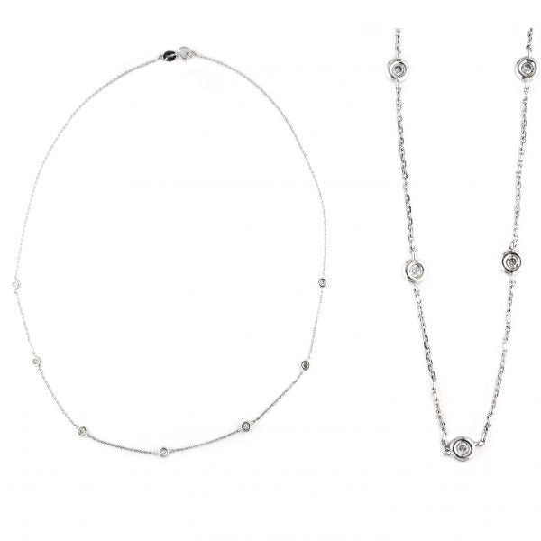 Necklaces Necklaces in White Gold containing Diamond 105