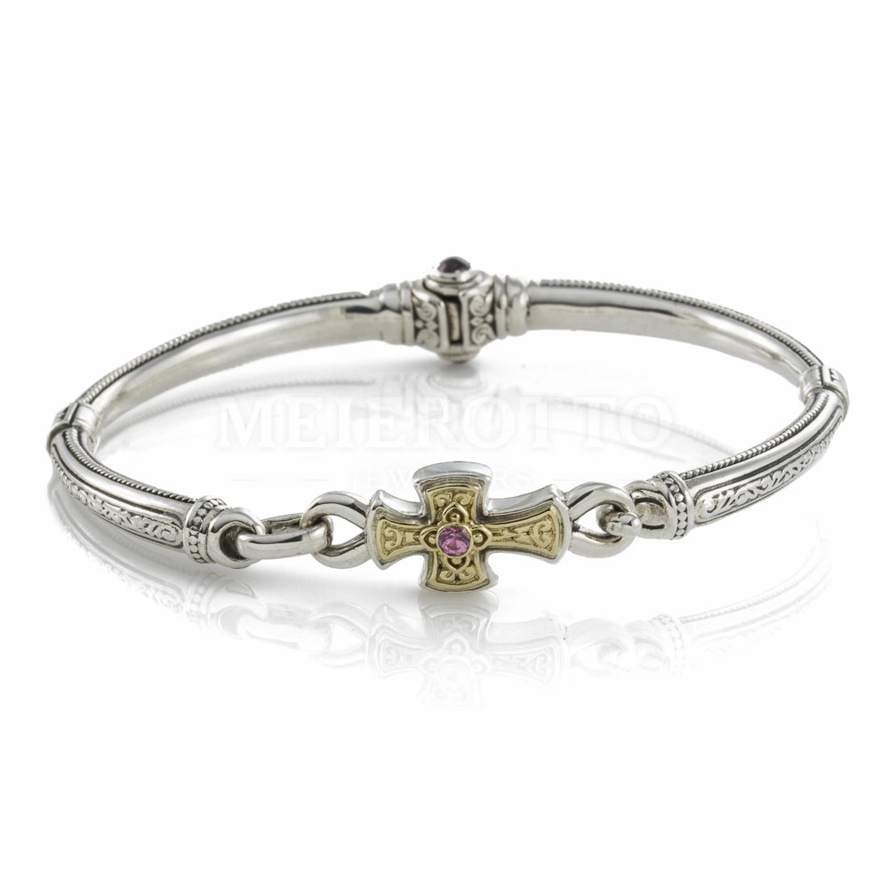 Konstantino Bracelets in Mixed Metals containing Garnet, Other, Multi-gemstone BMK4328-124-CUT