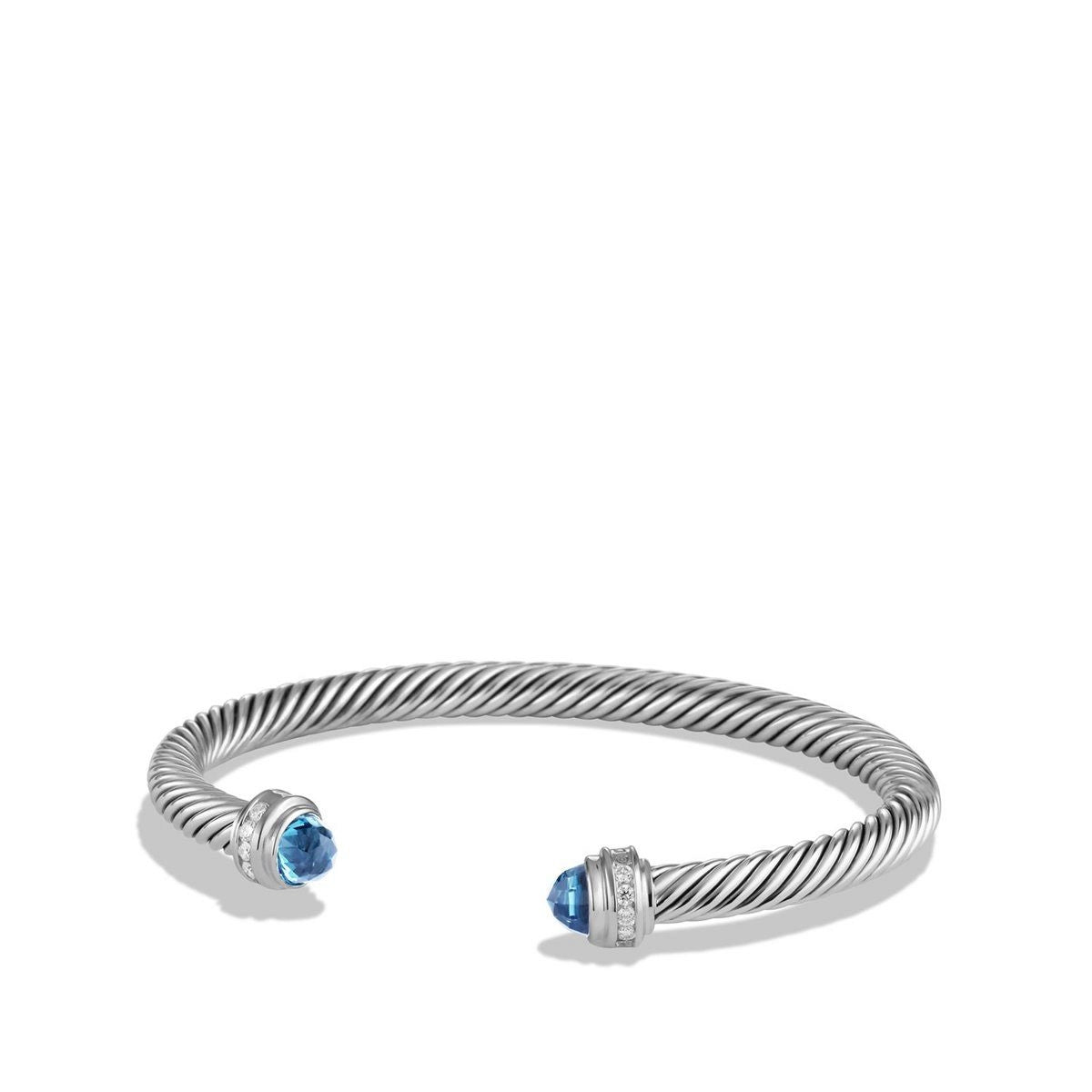 David Yurman Bracelets in Silver containing Blue topaz , Multi-gemstone, Diamond B04182SSAIBDIM