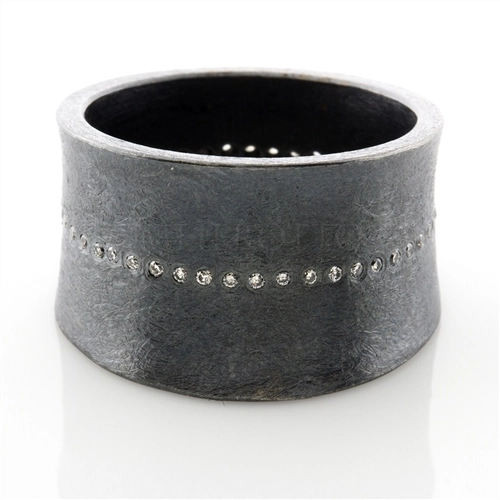 Todd Reed Rings in Silver containing Diamond TRDR381-1MM-WH