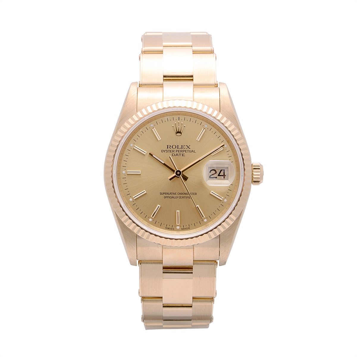 Preowned Rolex watch in Yellow Gold 15238820B7205