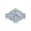 Tacori Engagement Rings in Platinum/Palladium containing Diamond HT 2603 RD 9.5