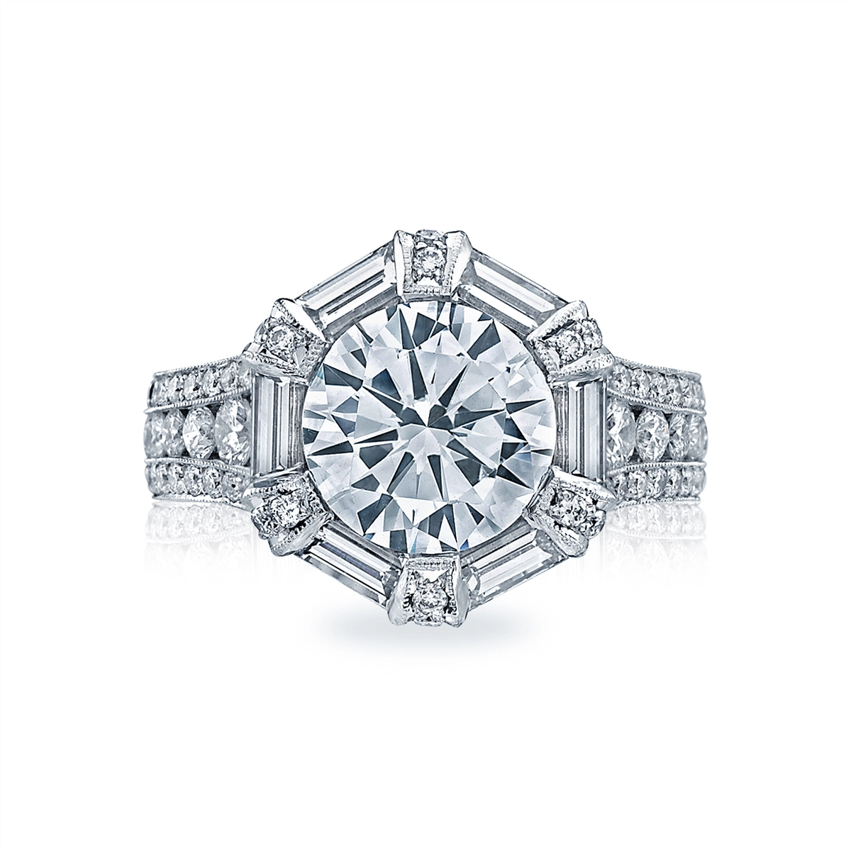 Tacori Engagement Rings in Platinum/Palladium containing Diamond HT 2603 RD 9.5
