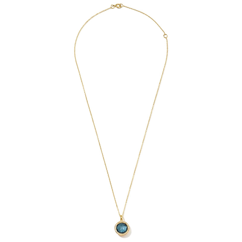 Ippolita Necklaces in Yellow Gold containing London blue topaz, Multi-gemstone, Diamond GN266LBTDIA