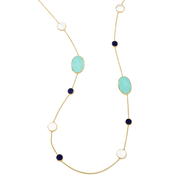 Ippolita Necklaces in Yellow Gold containing Mother of pearl, Lapis, Multi-gemstone, Turquoise GN413VIAREGGIO