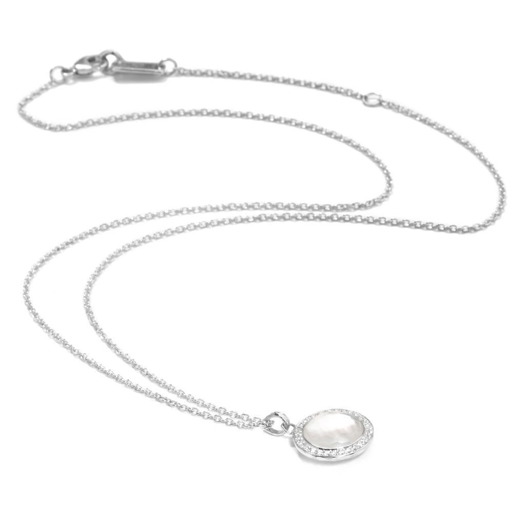 Ippolita Necklaces in Silver containing Mother of pearl, Quartz, Multi-gemstone, Diamond SN512DFMOPDIA