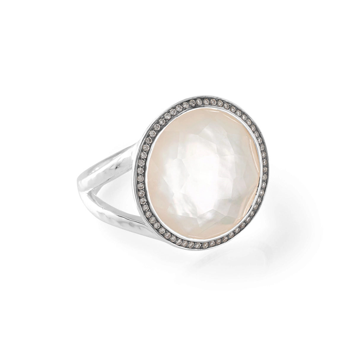 Ippolita Rings in Silver containing Mother of pearl, Quartz, Multi-gemstone, Diamond SR385DFMOPDIA