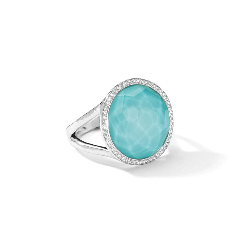 Ippolita Rings in Silver containing Quartz, Multi-gemstone, Diamond, Turquoise SR385DFTQDIA
