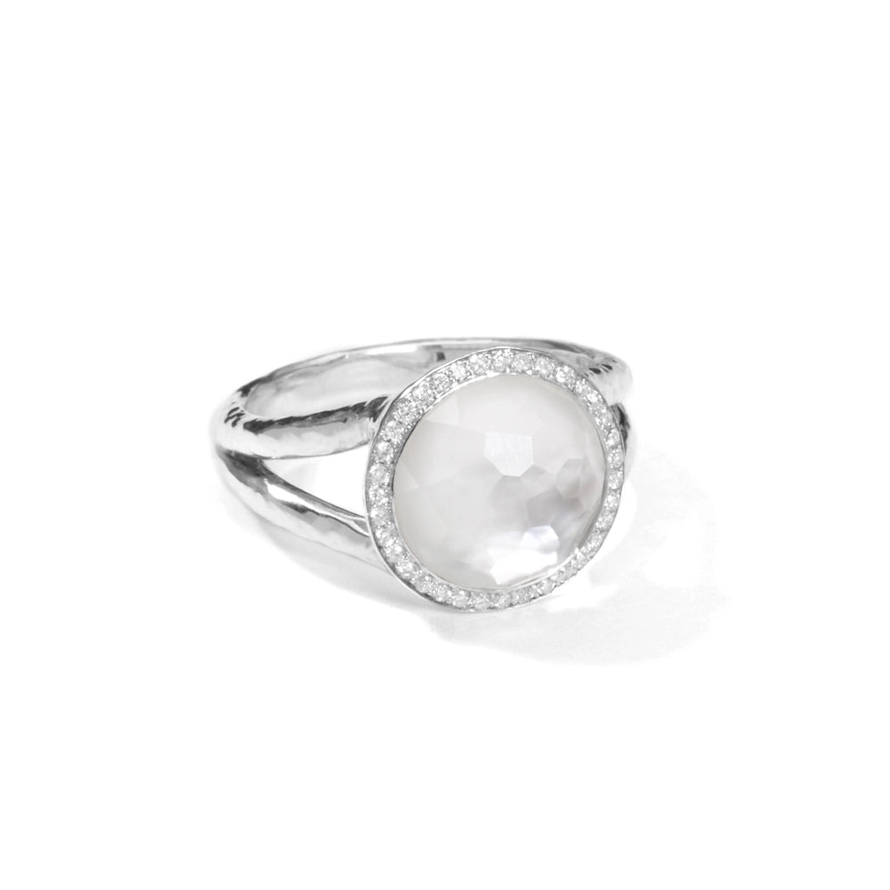 Ippolita Rings in Silver containing Mother of pearl, Quartz, Multi-gemstone, Diamond SR386DFMOPDIA