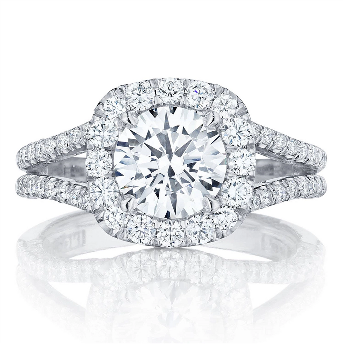 Tacori Engagement Rings in Platinum/Palladium containing Diamond HT 2548 CU 7.5