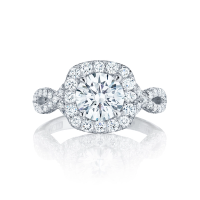 csv_image Tacori Engagement Ring in White Gold containing Diamond HT 2549 CU 7.5 W