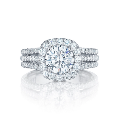 csv_image Tacori Engagement Ring in White Gold containing Diamond HT 2551 CU 7.5 W