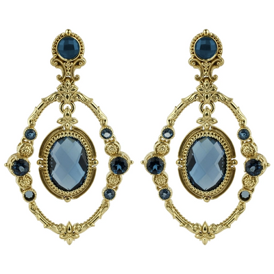 Konstantino Earrings containing London blue topaz SKMK03050-18KT-298