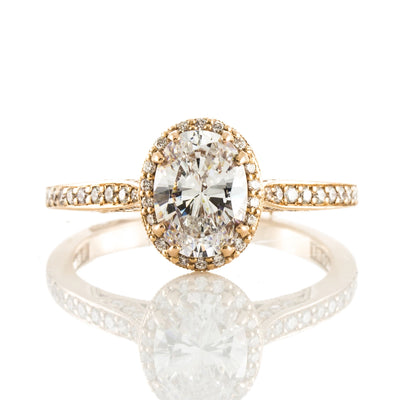 csv_image Tacori Engagement Ring in Rose Gold containing Diamond 2620 OV SM P PK
