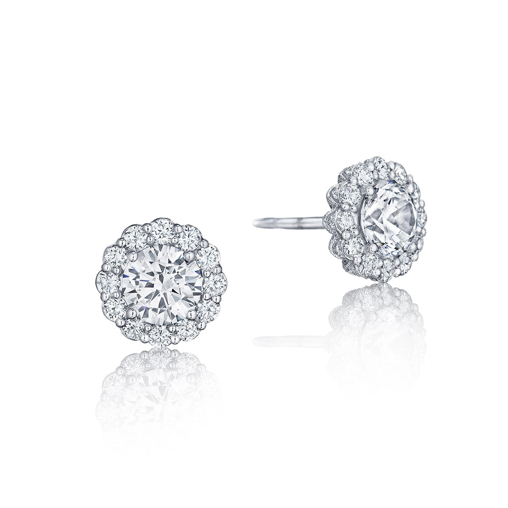 Tacori Earrings in White Gold containing Diamond FE 803 RD 6.5