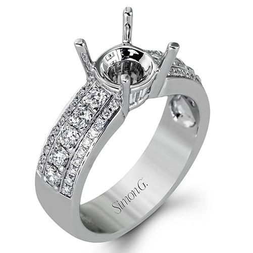 Simon G Engagement Rings in Platinum/Palladium containing Diamond MR1474