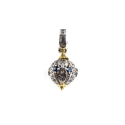 Konstantino Pendants in Mixed Metals containing London blue topaz MEMK5172-298-CUT