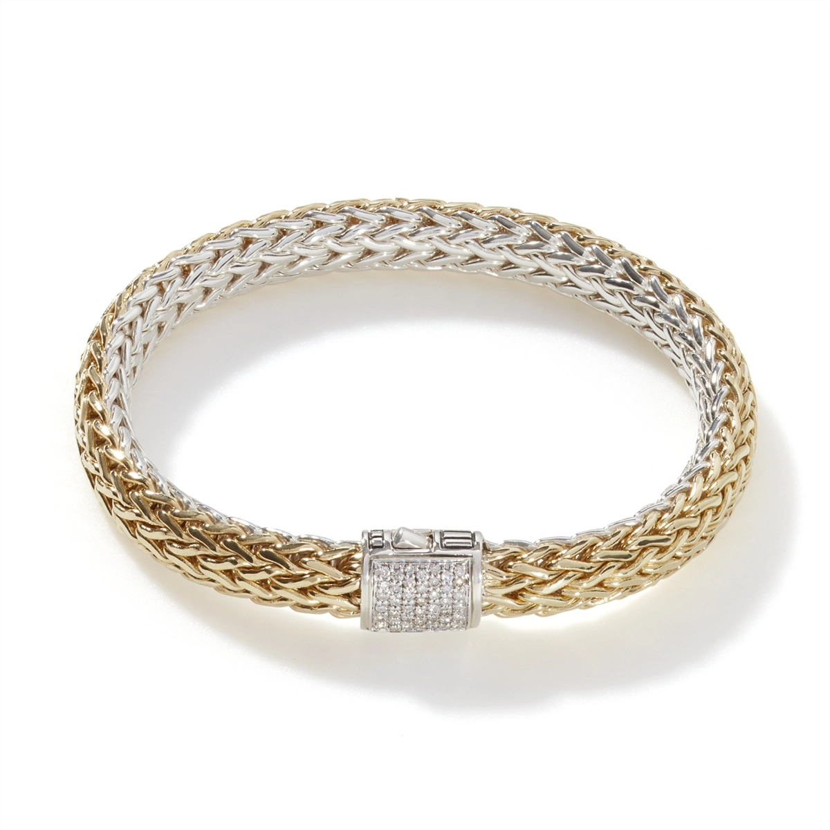 John Hardy Bracelets in Mixed Metals containing Diamond BZP90402RVDIXUM